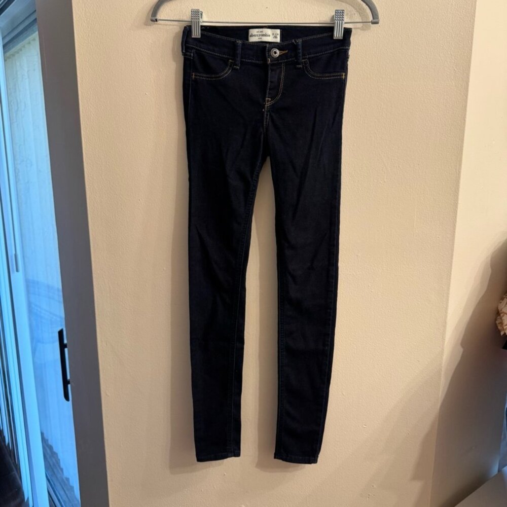 Abercrombie Kids Youth Girls Dark Blue Skinny Jean Jeggings Size 16 Slim
